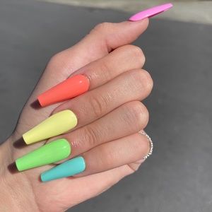 Pastel Rainbow Press On Nails